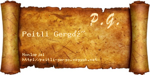 Peitli Gergő névjegykártya